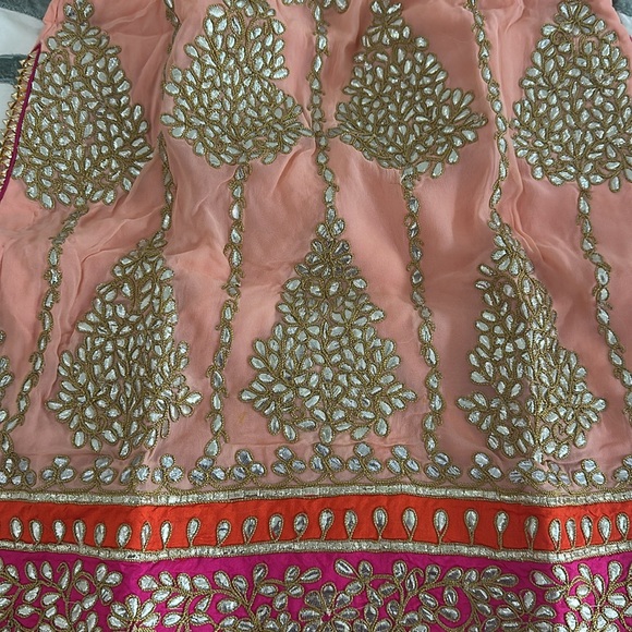 INDIAN PEACH SHARARA - Picture 2 of 11